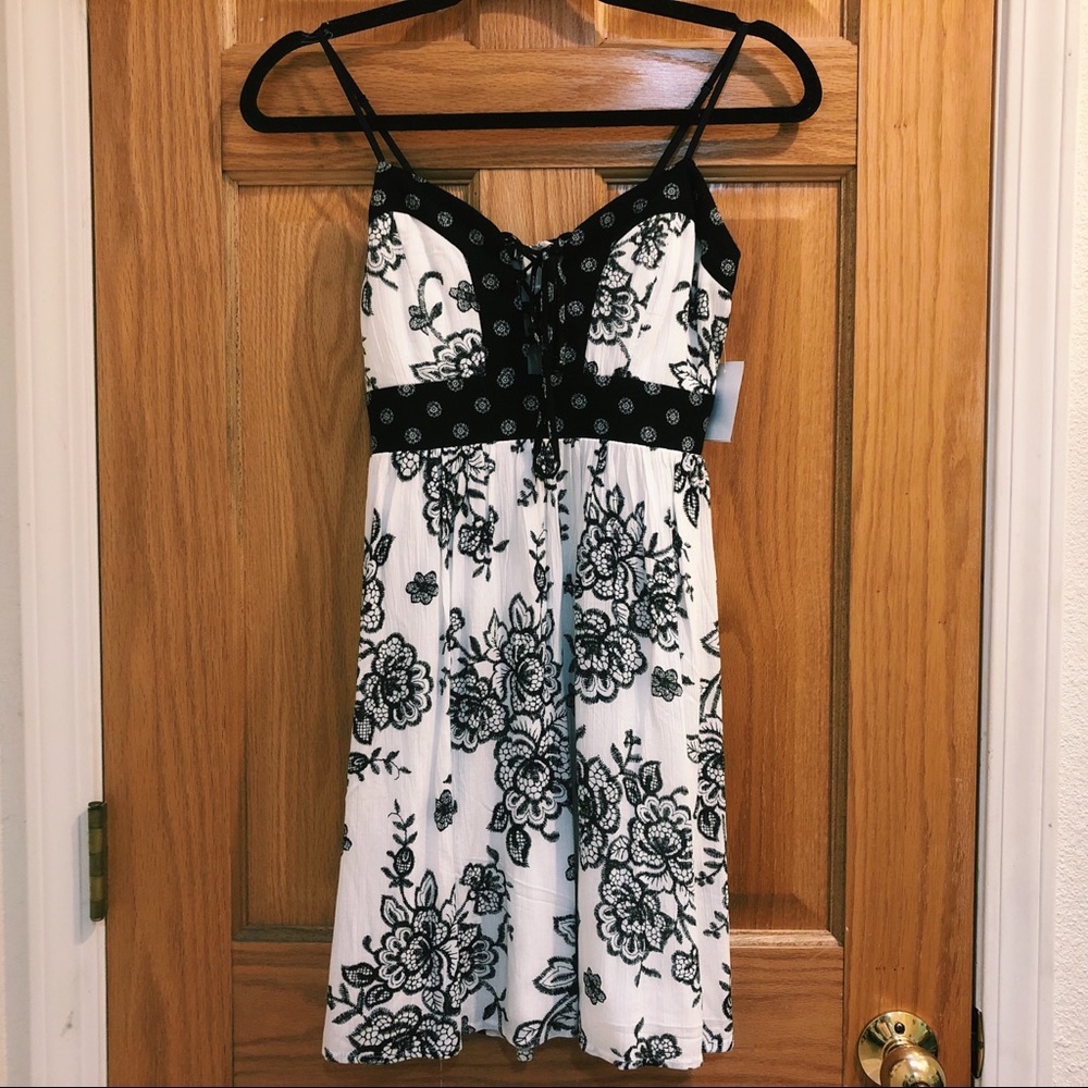 Black & White Floral Dress